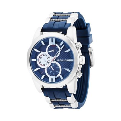 Men's blue 'Matchcord' silicone multifunction watch 14541js/03p